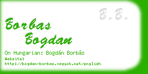 borbas bogdan business card